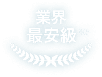 業界最安級 ※3